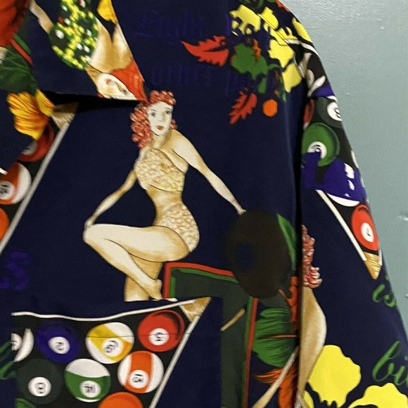 Koman Tropical Pin Up Billiards Hawaiian Shirt - Picture 3 of 8